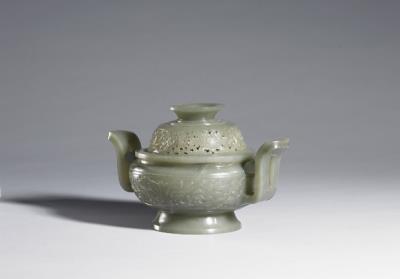 图片[2]-Jade incense burner with animal-mask pattern, Qing dynasty,  (1644-1911)-China Archive